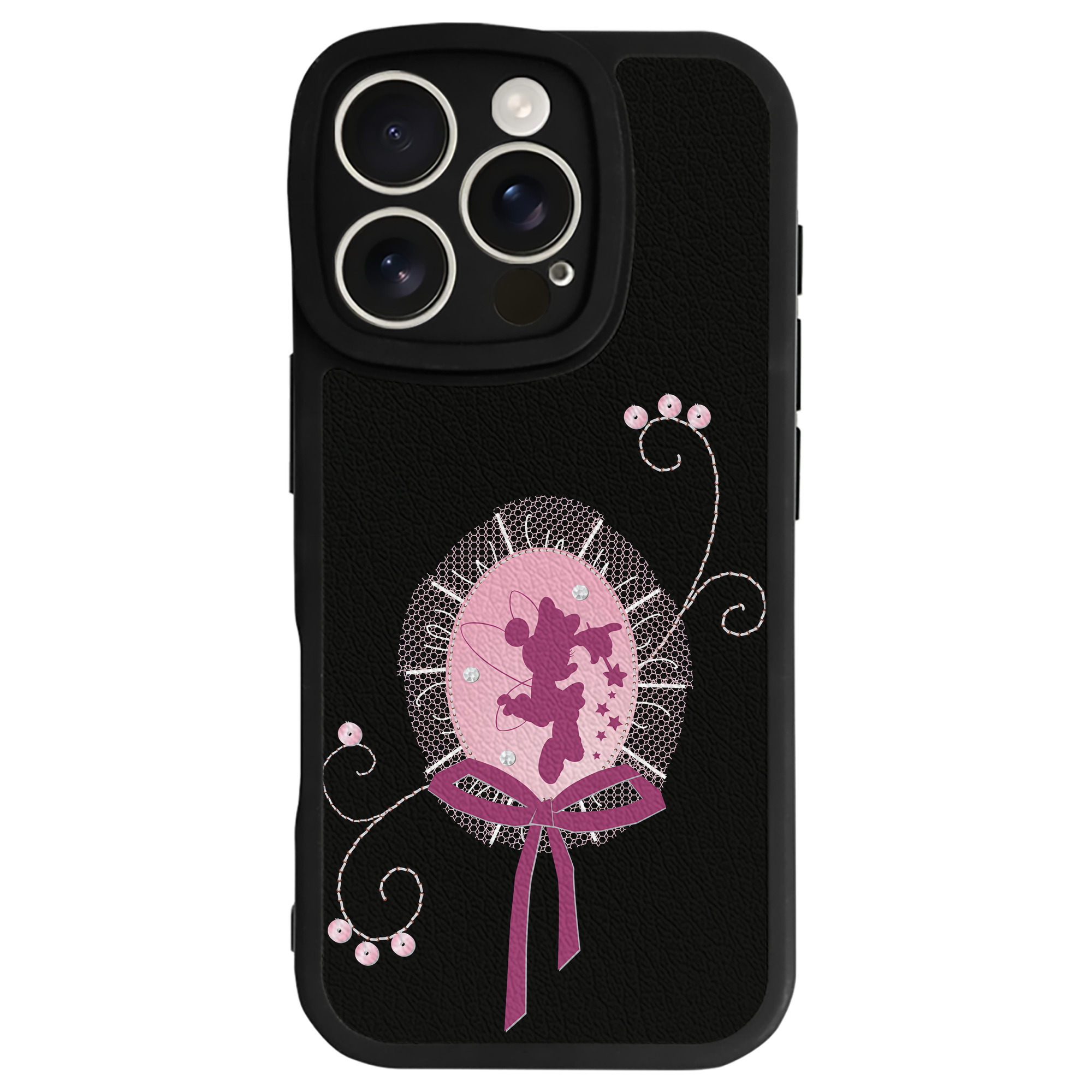 （画像用） ミッキーマウス Mickey Mouse 【iPhone 16シリーズ対応】シリコンスマホケース（レザー調） 材質：シリコン